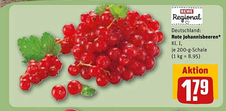 Rote Johannisbeeren, Kl. I, je 200-g-Schale
