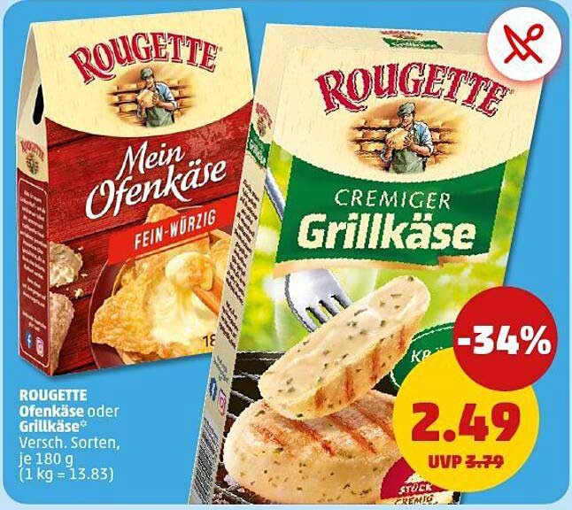 Rougette Ofenkäse oder Grillkäse, Verschiedene Sorten, je 180 g