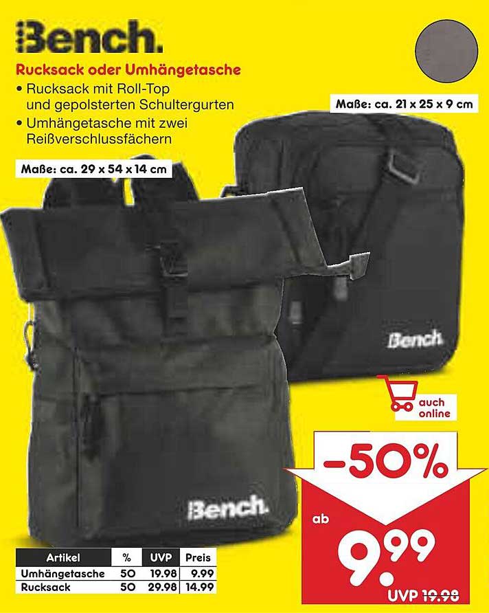 Rucksack oder Umhängetasche von Bench
