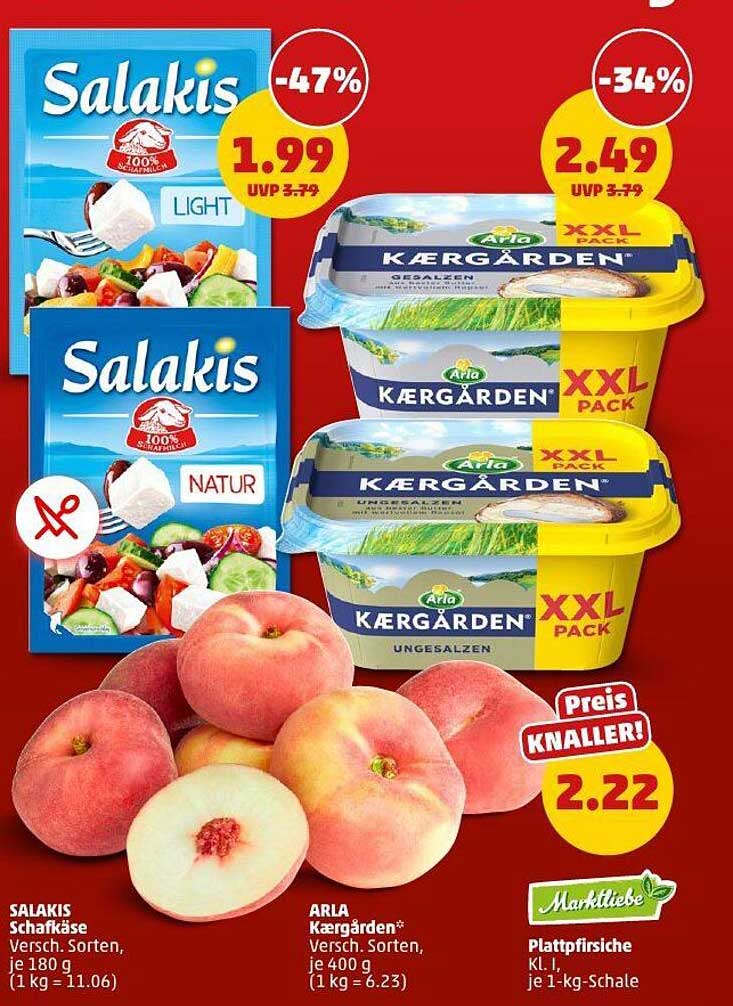 Salakis Schafkäse und Arla Kærgården Angebote