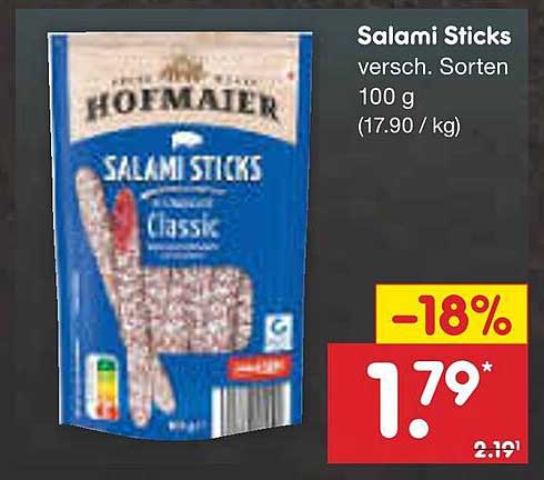 Salami Sticks - verschieden Sorten 100 g