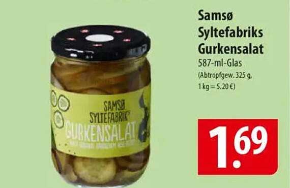 Samsø Syltefabriks Gurkensalat 587-ml-Glas