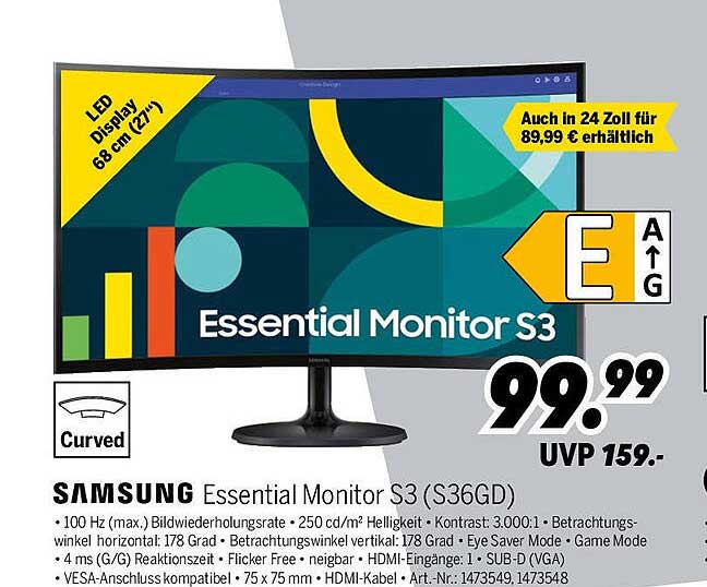 Samsung Essential Monitor S3 (S36GD)