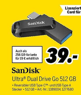 SanDisk Ultra® Dual Drive Go 512 GB