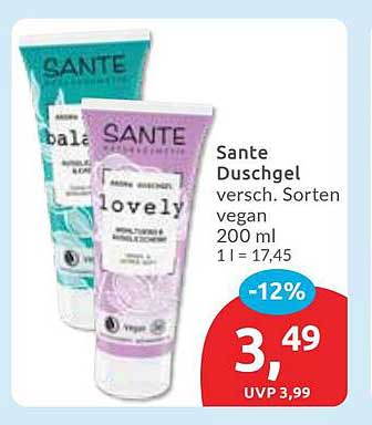 Sante Duschgel verschiedene Sorten 200 ml