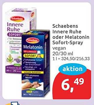 Schaebens Innere Ruhe oder Melatonin Sofort-Spray vegan 20/30 ml