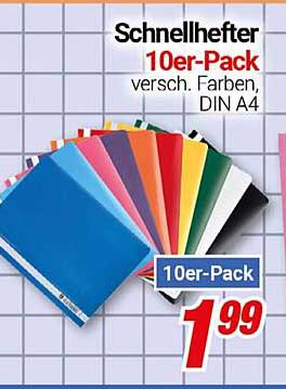 Schnellhefter 10er-Pack - verschieden Farben, DIN A4