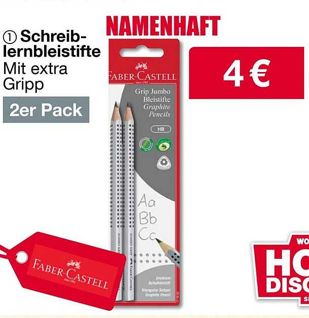 Schreiblernbleistifte 2er Pack von Faber-Castell mit extra Grip