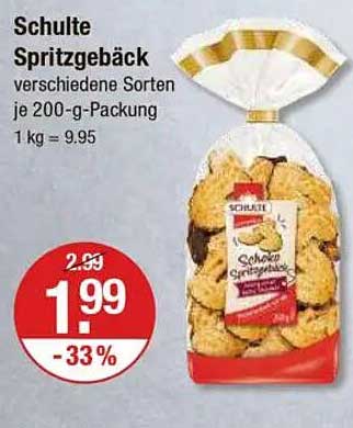 Schulte Spritzgebäck verschiedene Sorten je 200-g-Packung
