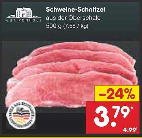 Schweine-Schnitzel aus der Oberschale 500 g