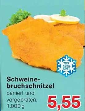 Schweinebruchschnitzel - Panierte und vorgebratene Delikatesse, 1.000 g