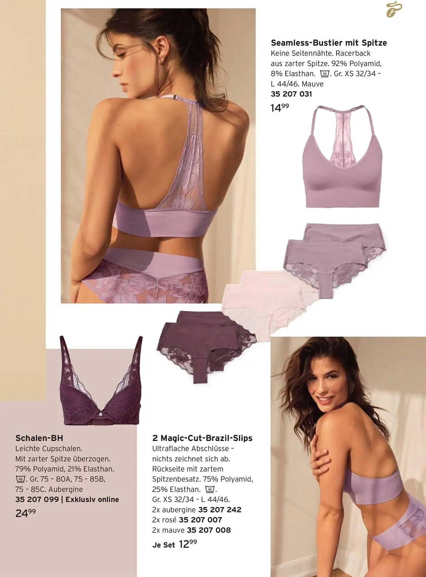 Seamless-Bustier mit Spitze