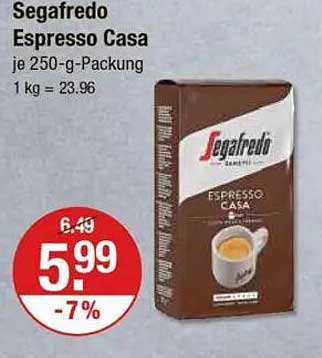 Segafredo Espresso Casa 250 g Packung