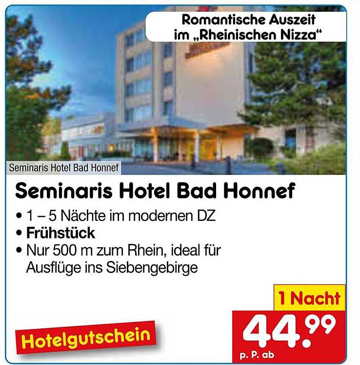 Seminaris Hotel Bad Honnef – Romantische Auszeit im "Rheinischen Nizza"
