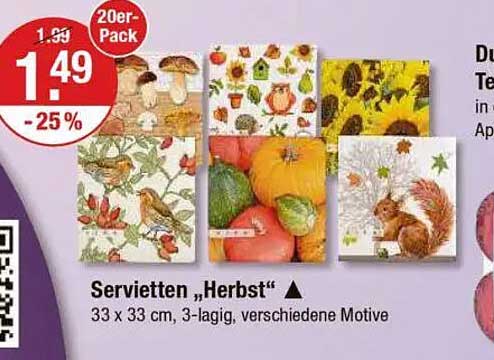 Servietten "Herbst" – 20er-Pack