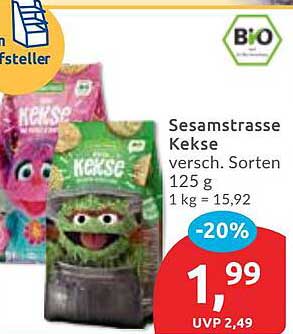 Sesamstrasse Kekse - verschiedene Sorten 125 g