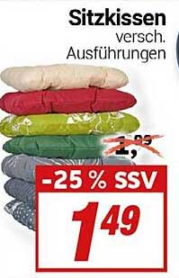 Sitzkissen verschiedene Ausführungen