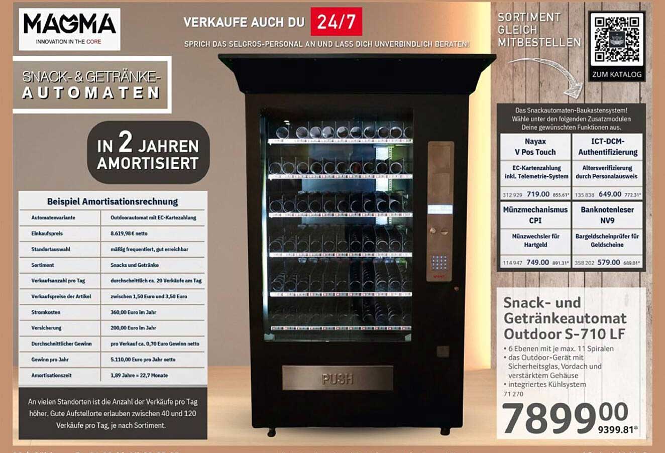 Snack- und Getränkeautomat Outdoor S-710 LF