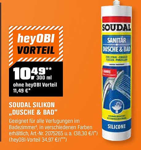 Soudal Silikon "Dusche & Bad" 300 ml