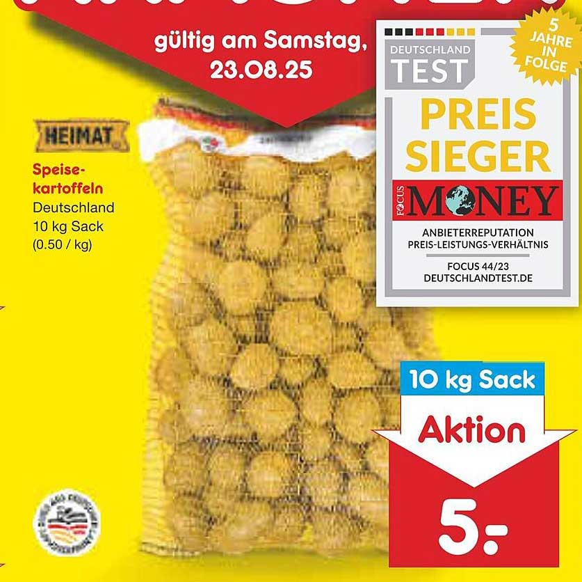 Speisekartoffeln 10 kg Sack