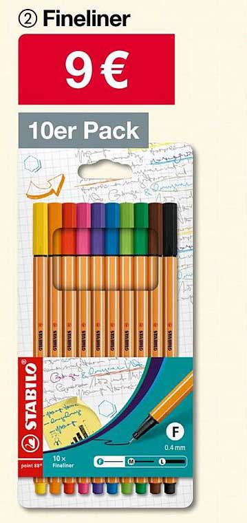 STABILO Fineliner 10er Pack