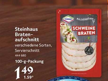 Steinhaus Bratenaufschnitt - Schweinebraten 100-g-Packung