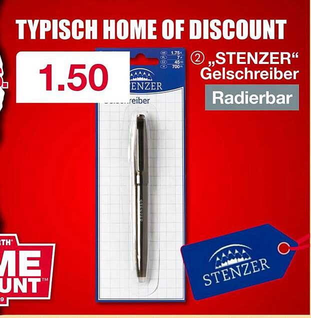 "STENZER" Gelstift mit Radierer