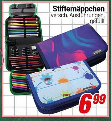 Stiftemäppchen versch. Ausführungen, gefüllt