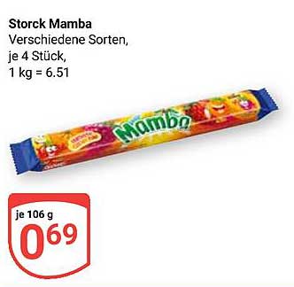 Storck Mamba - Verschiedene Sorten, je 4 Stück