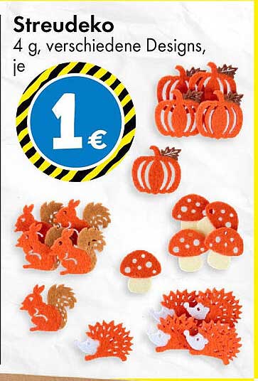 Streudeko - 4 g, verschiedene Designs, je 1 €