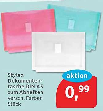 Stylex Dokumententasche DIN A5 zum Abheften – verschiedene Farben
