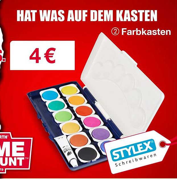 STYLEX Farbkästen – 2 Farbkästen zum Preis von 4 €