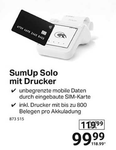 SumUp Solo mit Drucker