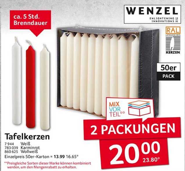 Tafelkerzen 50er Pack – vielseitig und stilvoll