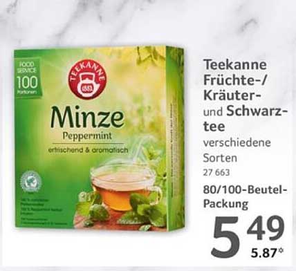 Teekanne Minze Peppermint Kräutertee - erfrischend und aromatisch