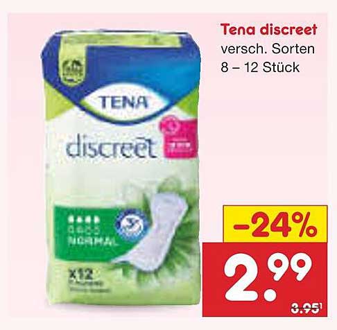 Tena discreet - verschiedene Sorten, 8 – 12 Stück