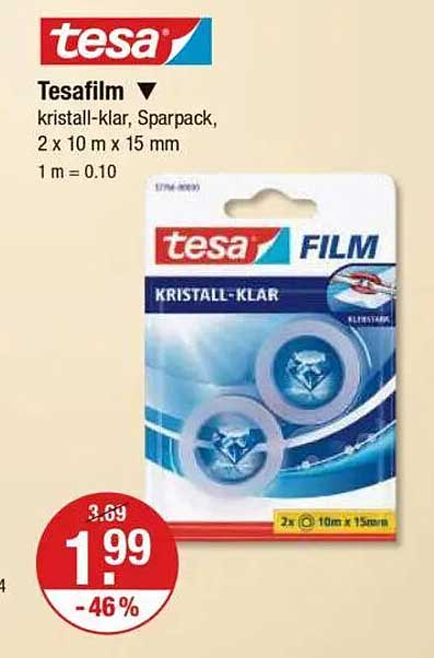 Tesa Film kristall-klar, Sparpack