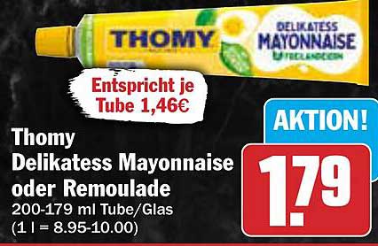 Thomy Delikatess Mayonnaise oder Remoulade 200-179 ml Tube/Glas