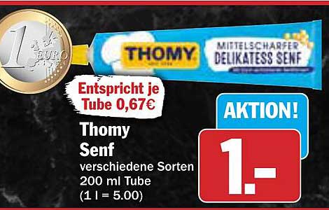 Thomy Senf – verschiedene Sorten 200 ml Tube