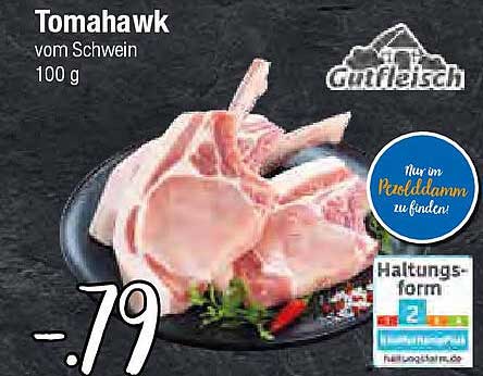 Tomahawk vom Schwein 100 g