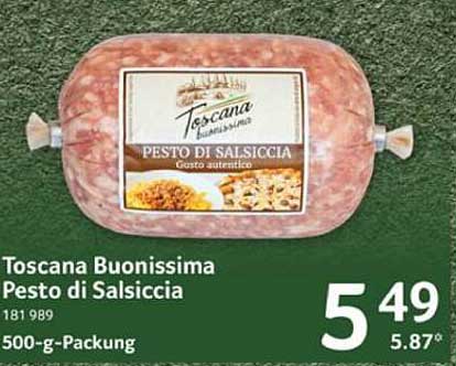 Toscana Buonissima Pesto di Salsiccia 500-g-Packung