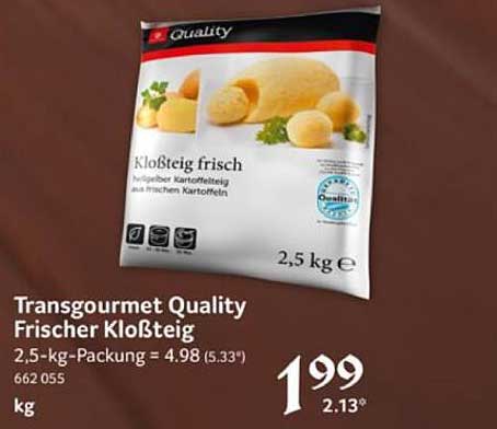 Transgourmet Quality Frischer Kloßteig 2,5 kg