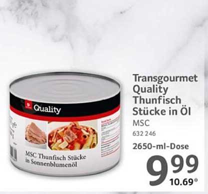 Transgourmet Quality Thunfisch Stücke in Öl