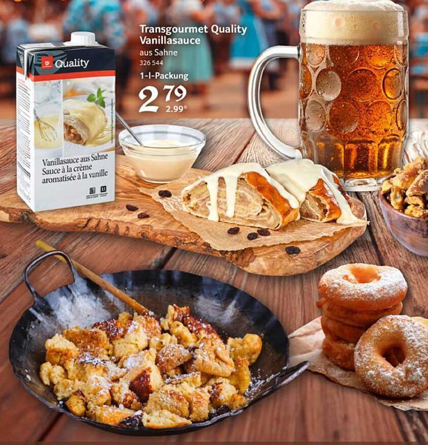 Transgourmet Quality Vanillasoße aus Sahne 1-L-Packung