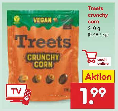 Treets crunchy corn 210 g