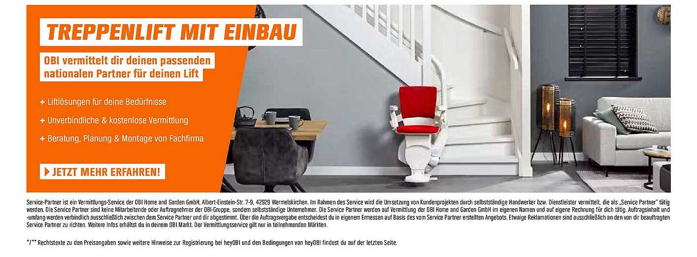 Treppenlift mit Einbau