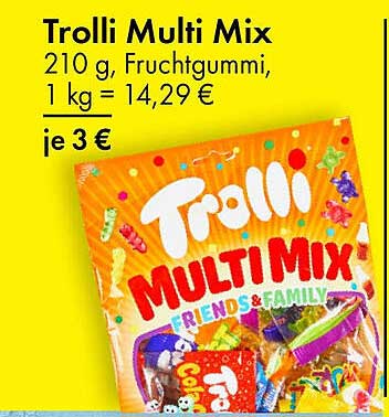 Trolli Multi Mix 210 g - Fruchtgummi