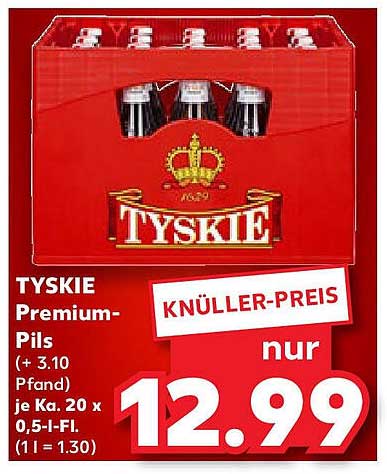 TYSKIE Premium-Pils 20 x 0,5 l