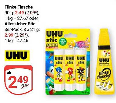 UHU Flinke Flasche - 90 g für nur 2,49 €