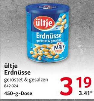 ültje Erdnüsse geröstet & gesalzen 450-g-Dose